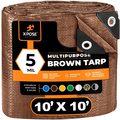 Xpose Safety 10 ft x 10 ft 5 mil Tarp, Brown, Polyethylene BRT-1010-X